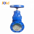 DIN3302-F4 PN16 Cast Iron  Resilient Seated Flanged DI Gate Valve NRS Blue FBE Coating Gate Valve